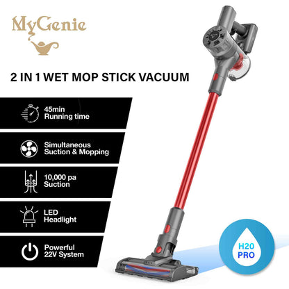 MyGenie H20 PRO Wet Mop 2-IN-1 Cordless Stick Vacuum Cleaner Handheld Recharge - Myzenhome