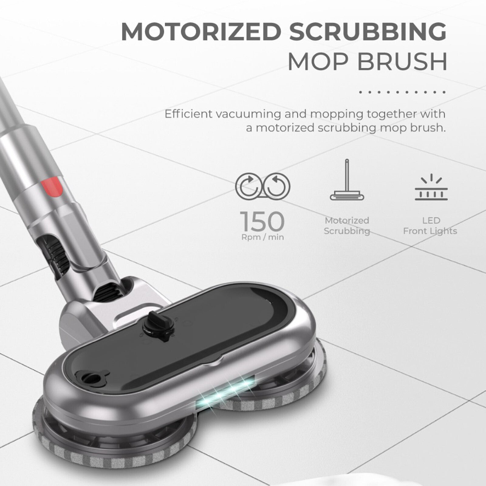 MyGenie X9 Twin Spin Turbo Mop Vacuum Cleaner Floor Mopping Vacuum Cordless - Myzenhome