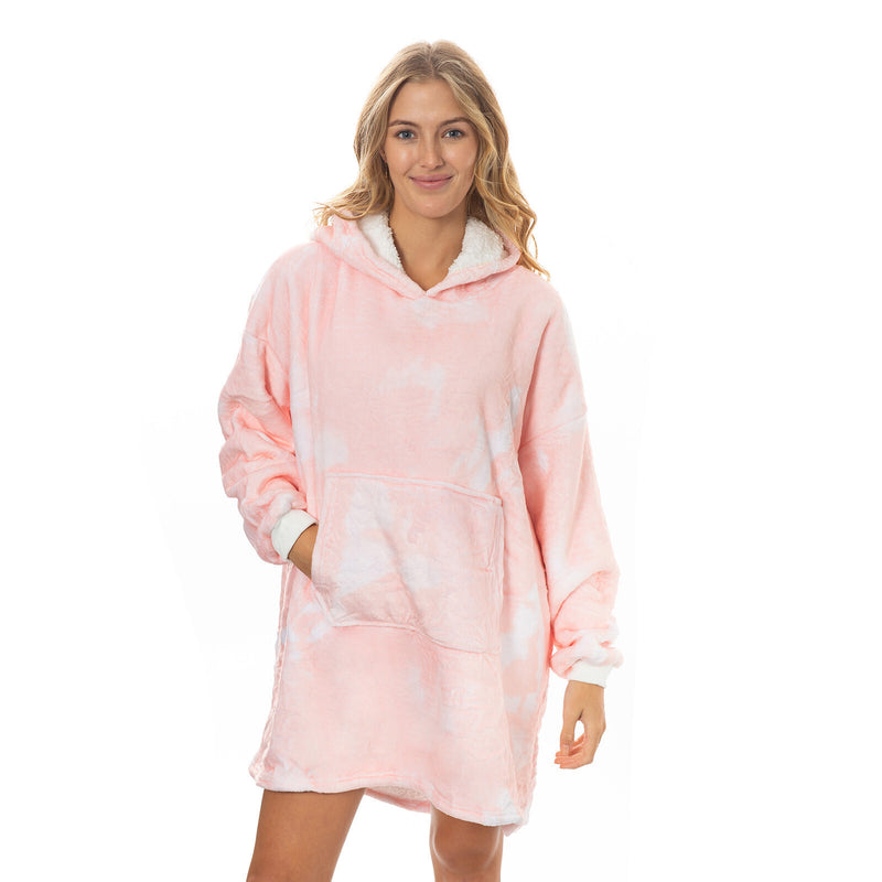 Royal Comfort Snug Hoodie Nightwear Super Soft Reversible Fleece 750GSM