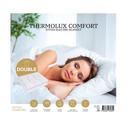 Royal Comfort Thermolux Comfort Electric Blanket Fully Fitted Washable - Myzenhome