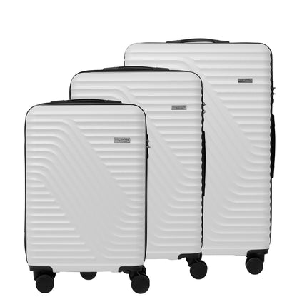 Milano Atlantis Luggage 3 Piece Set TSA Lock Luxury Hard Case Travel Suitcase - Myzenhome