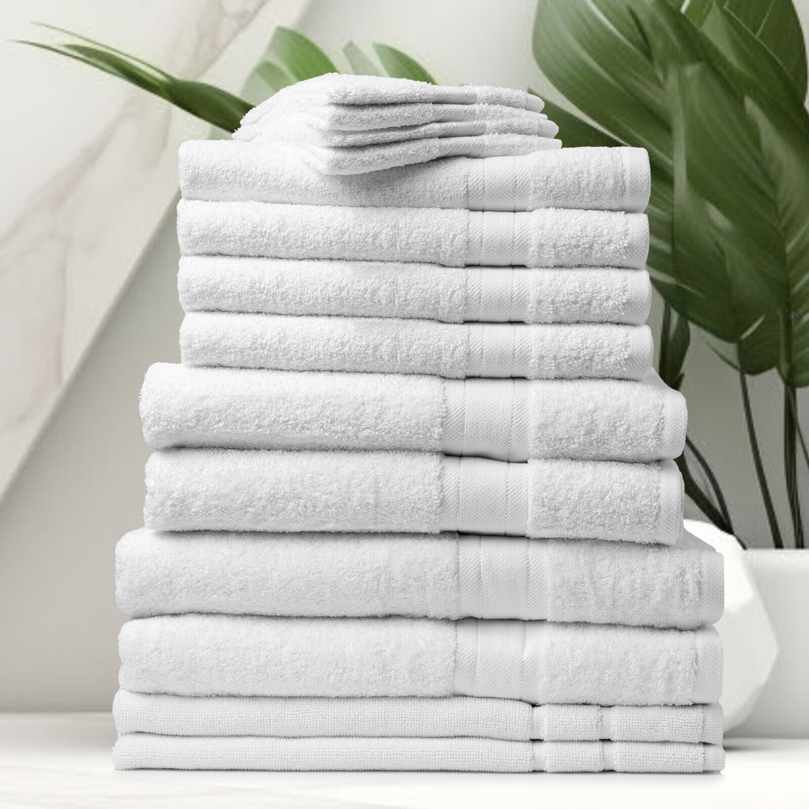 Royal Comfort 14 Piece Towel Set Mirage 100% Cotton Luxury Plush - Myzenhome