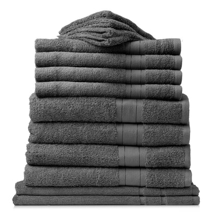 Royal Comfort 14 Piece Towel Set Mirage 100% Cotton Luxury Plush - Myzenhome