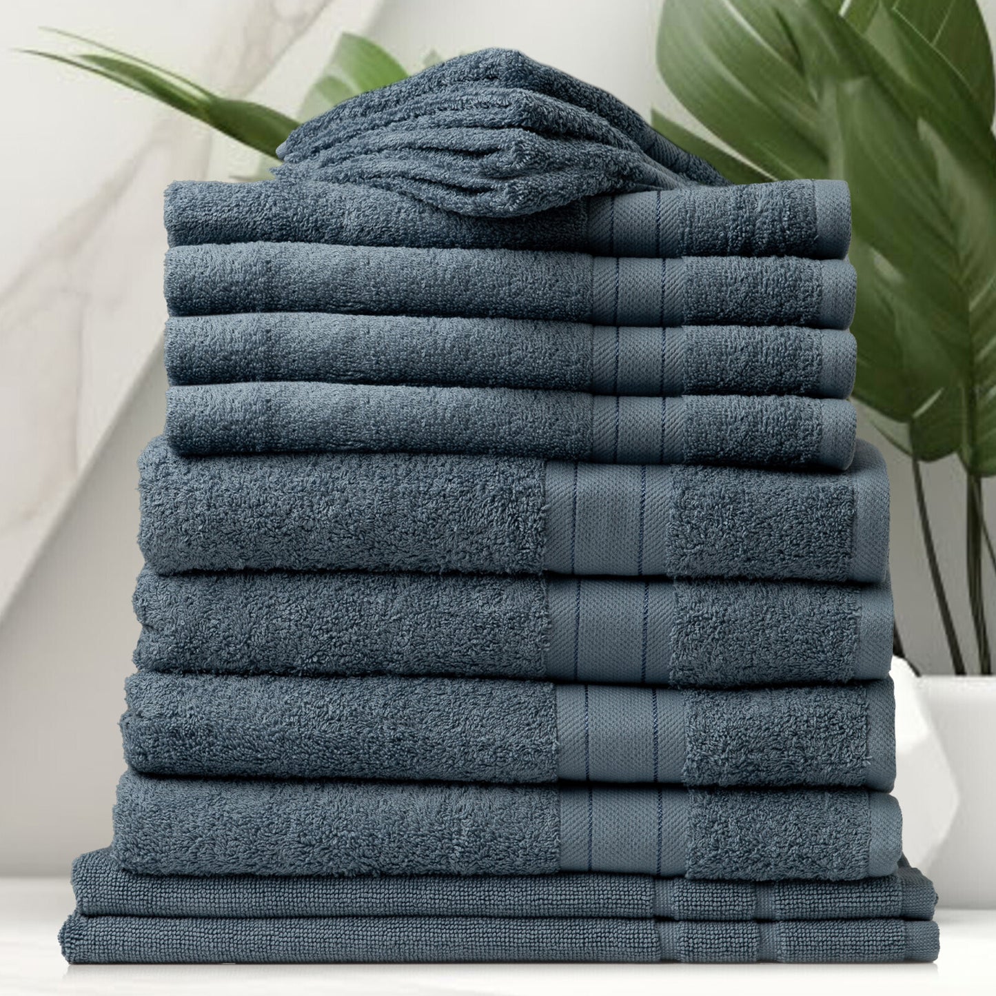 Royal Comfort 14 Piece Towel Set Mirage 100% Cotton Luxury Plush - Myzenhome