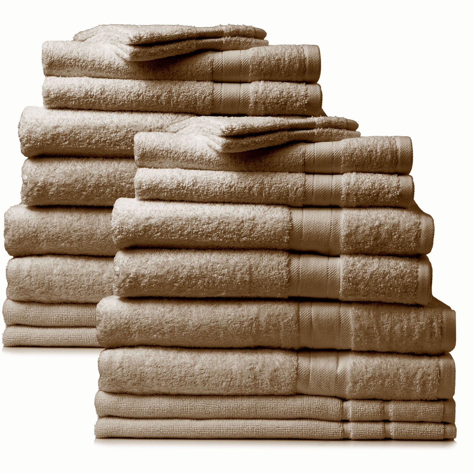 Royal Comfort 20 Piece Towel Set Regency 100% Cotton Luxury Plush - Myzenhome