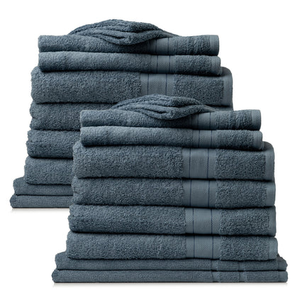 Royal Comfort 20 Piece Towel Set Regency 100% Cotton Luxury Plush - Myzenhome