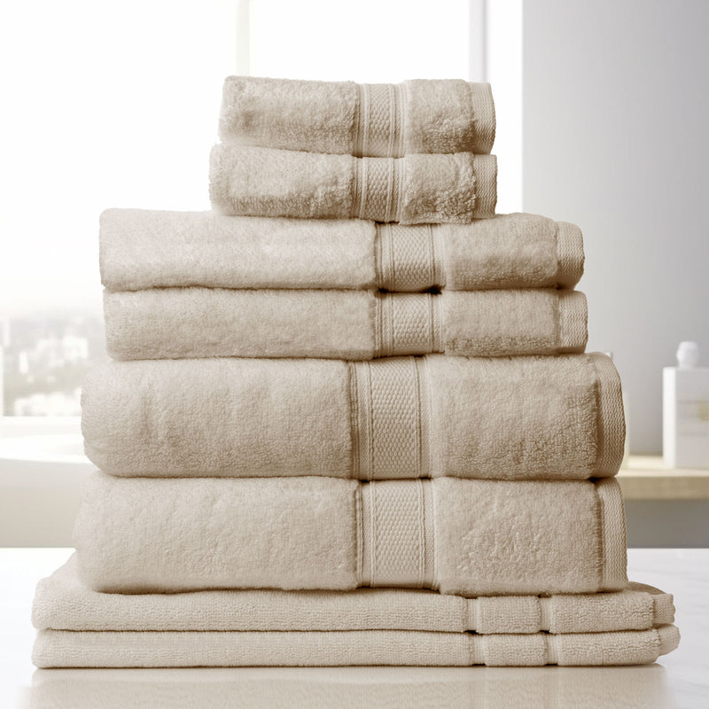 Royal Comfort Towel Set 8 Piece 100% Cotton Zero Twist Luxury Plush