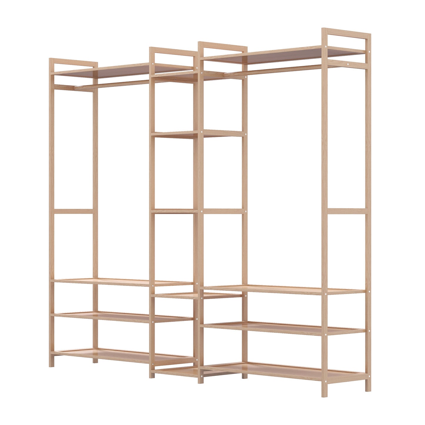 Milano Decor Multifunctional Bamboo Clothes Rack Storage Stand Organiser - Myzenhome