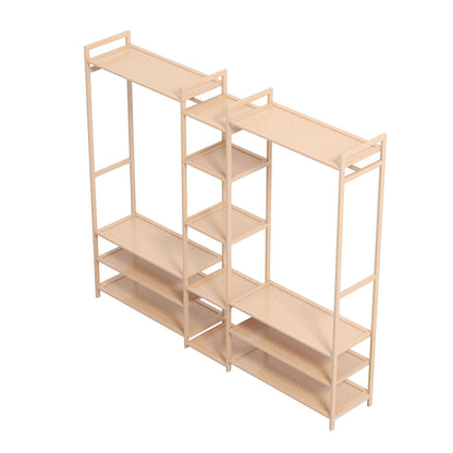 Milano Decor Multifunctional Bamboo Clothes Rack Storage Stand Organiser - Myzenhome