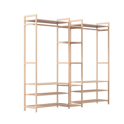 Milano Decor Multifunctional Bamboo Clothes Rack Storage Stand Organiser - Myzenhome