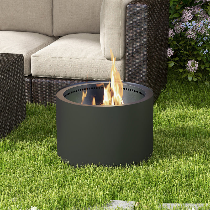 Havana Outdoors Noke Smokeless Fire Pit Stainless Steel Portable Outdoor Black