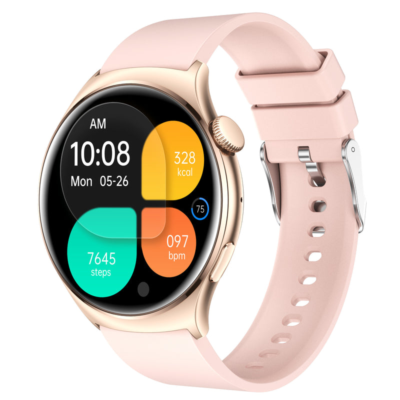 FitSmart Fusion 37mm Smartwatch AMOLED Display GPS Bluetooth Connectivity