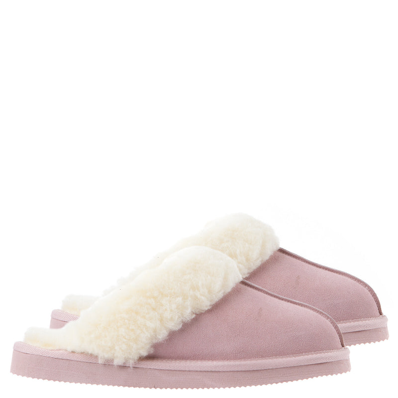 Uggaroo Ugg Scuff Slippers Womens Leather Upper Wool Lining Breathable