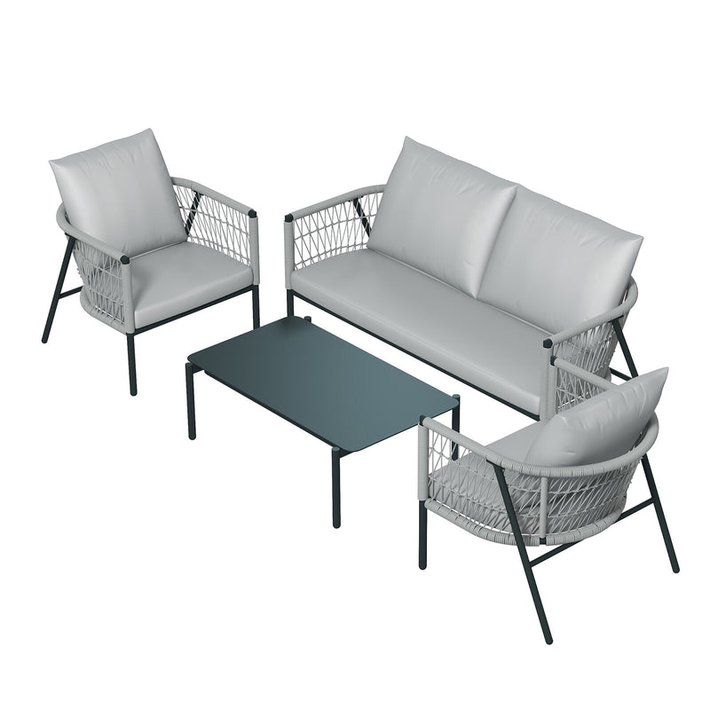 Arcadia Furniture 4 Piece Reims Ensemble Set Stylish Comfortable Durable Grey - Myzenhome