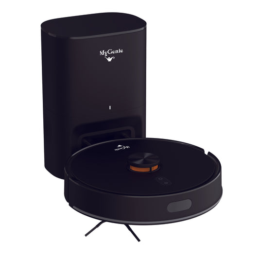 MyGenie IQ1000 Self Empty Robotic Vacuum Cleaner + Tower Lightstream LIDAR Black - Myzenhome