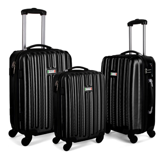 Milano Deluxe 3pc ABS Luggage Suitcase Luxury Hard Case Shockproof Travel Set - Myzenhome