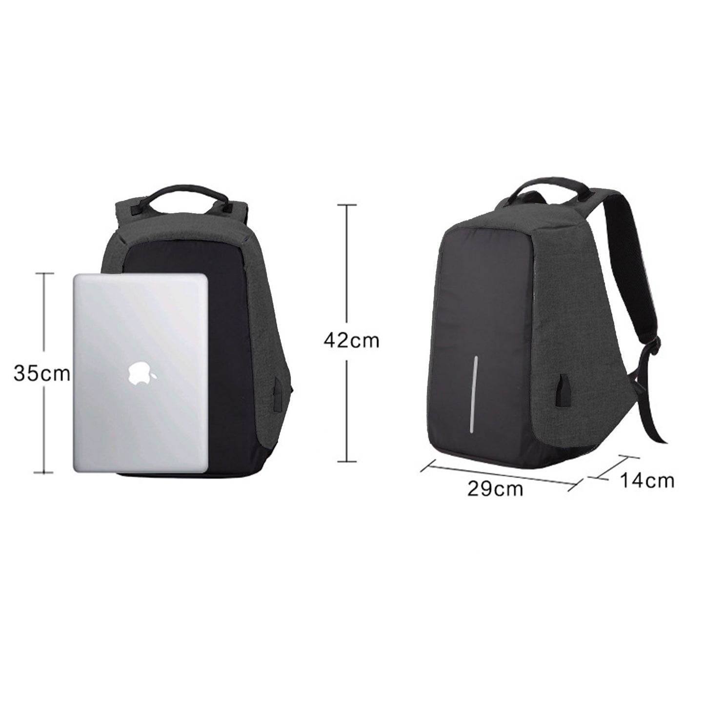 Anti Theft Backpack Waterproof bag School Travel Laptop Bags USB Charging - Myzenhome