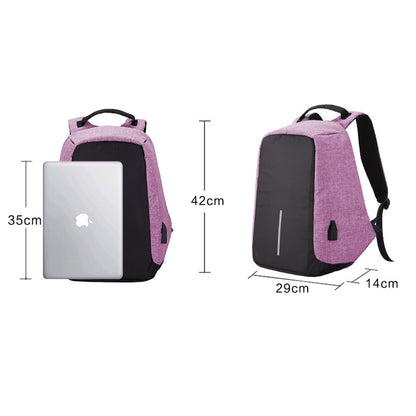 Anti Theft Backpack Waterproof bag School Travel Laptop Bags USB Charging - Myzenhome