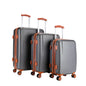 Milano Elite 3pc ABS Luggage Suitcase Luxury Hard Case Shockproof Travel Set - Myzenhome