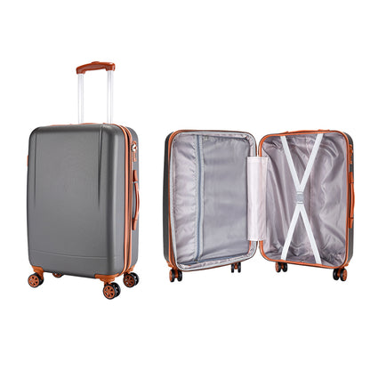 Milano Elite 3pc ABS Luggage Suitcase Luxury Hard Case Shockproof Travel Set - Myzenhome