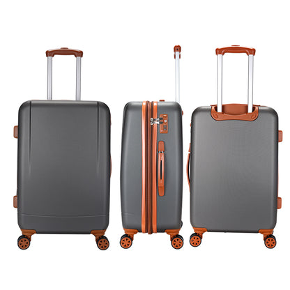 Milano Elite 3pc ABS Luggage Suitcase Luxury Hard Case Shockproof Travel Set - Myzenhome