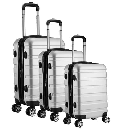 Milano XPander 3pc ABS Luggage Suitcase Luxury Hard Case Shockproof Travel Set - Myzenhome