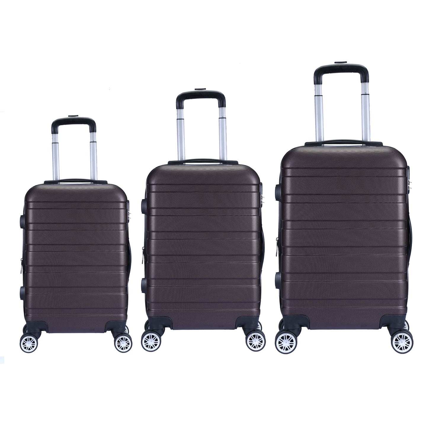 Milano XPander 3pc ABS Luggage Suitcase Luxury Hard Case Shockproof Travel Set - Myzenhome