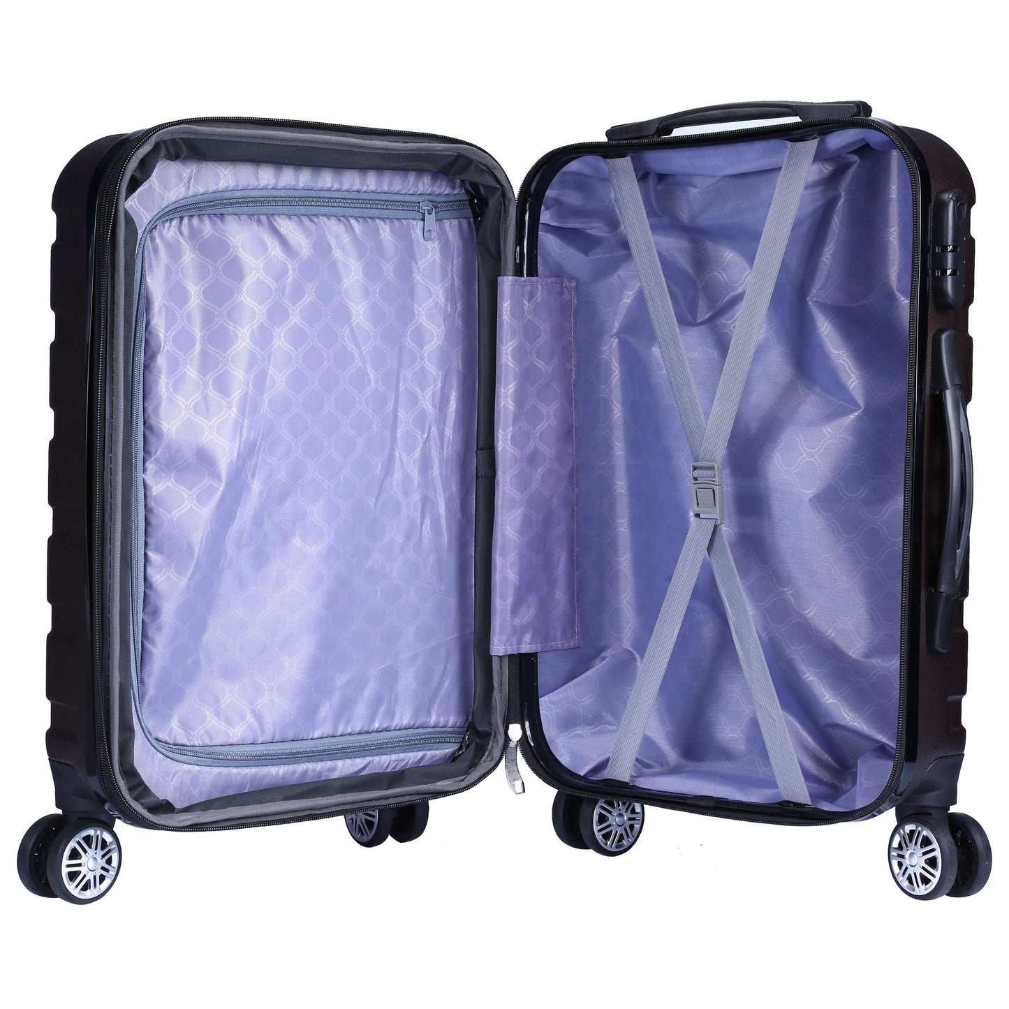 Milano XPander 3pc ABS Luggage Suitcase Luxury Hard Case Shockproof Travel Set - Myzenhome