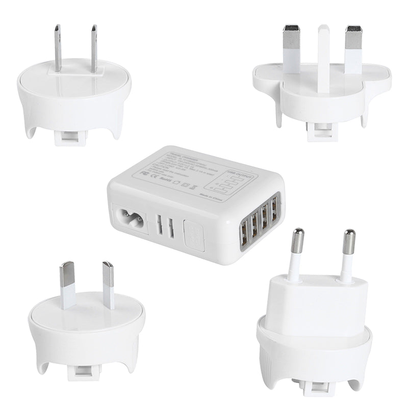 Travel Charger Universal 4 USB Ports Portable