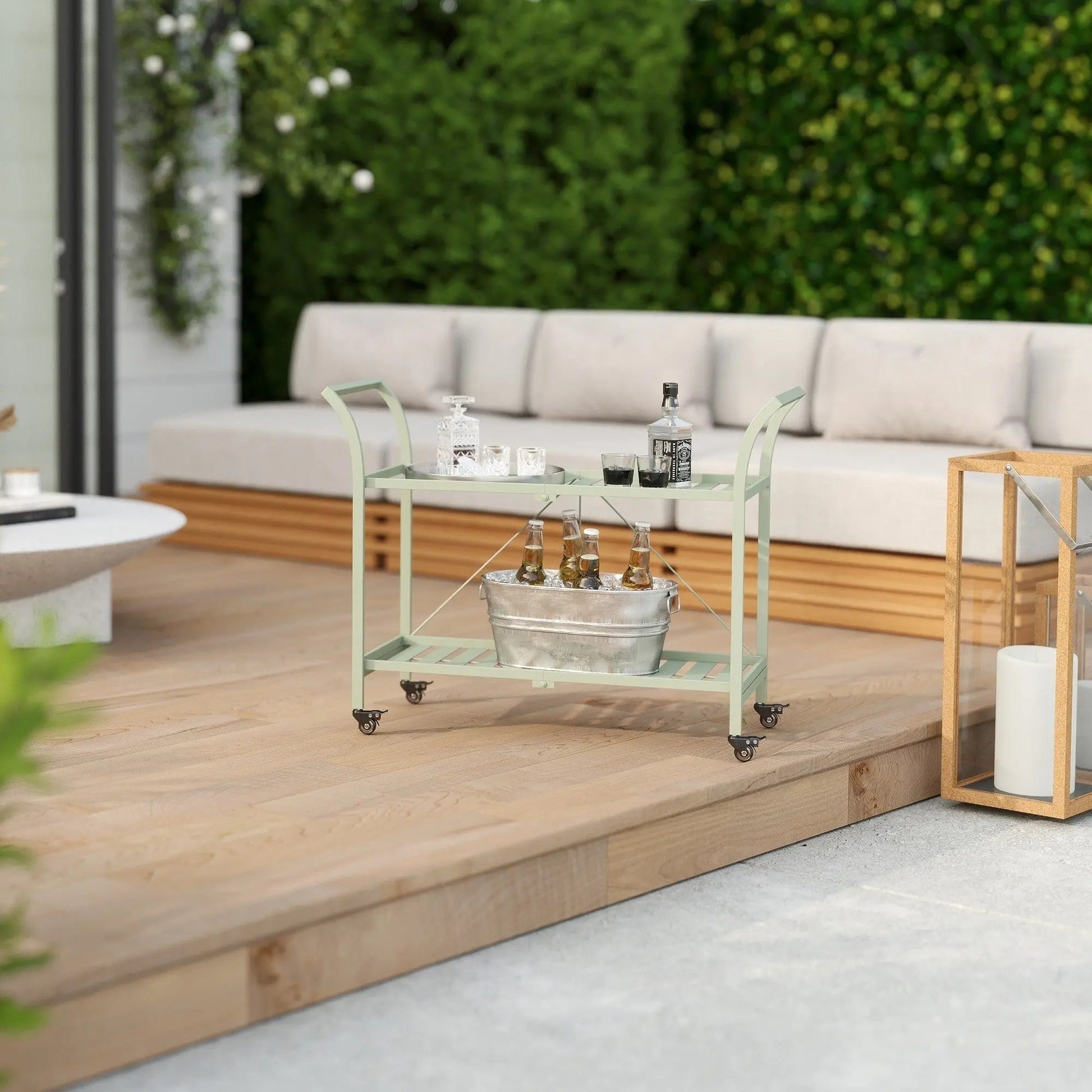 2 Tier Metal Bar Cart Myzenhome