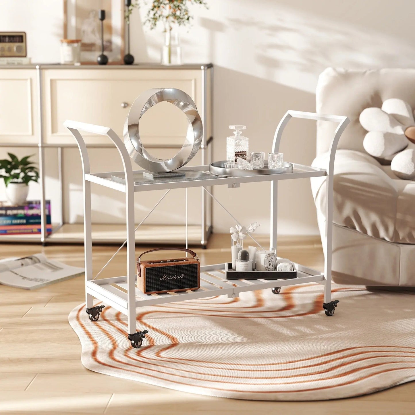 2 Tier Metal Bar Cart Myzenhome