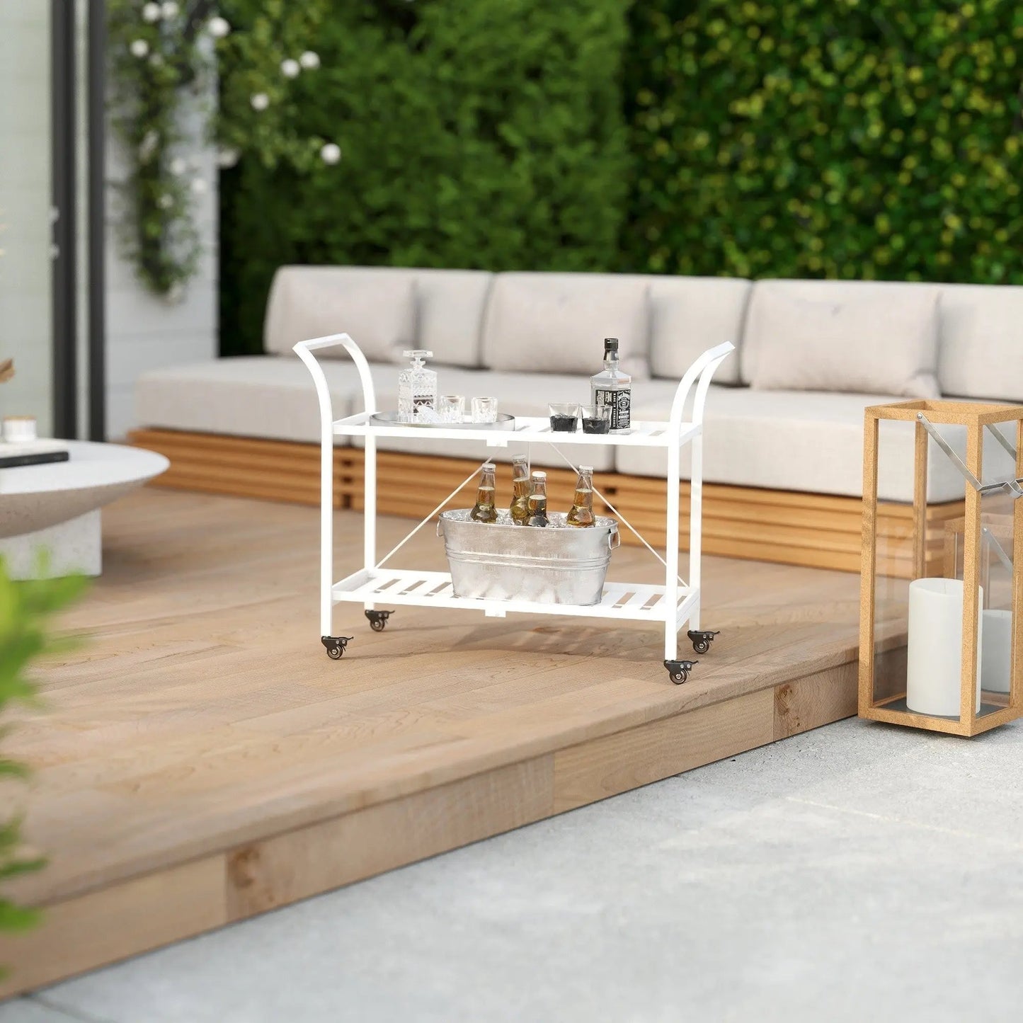 2 Tier Metal Bar Cart Myzenhome