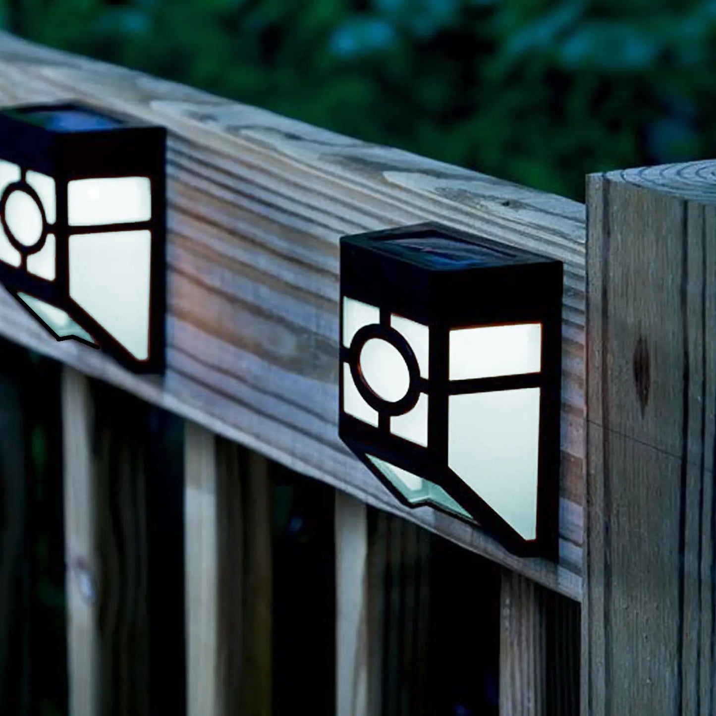 2 X Fence Lights Solar Powered LED Waterproof Outdoor Garden Patio Wall Pathway - Myzenhome