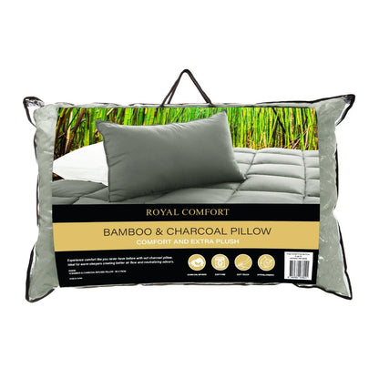 2 x Royal Comfort Bamboo Pillows Hotel Quality Luxury Pack - Myzenhome