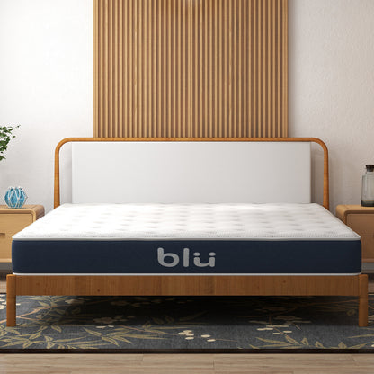 Milano Blu Mattress Hybrid Memory Foam Bonnell Spring Design Medium Firm - Myzenhome