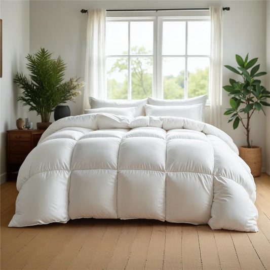 Royal Comfort Quilt 50% Duck Down 50% Duck Feather 233TC Cotton Pure Soft Duvet - Myzenhome