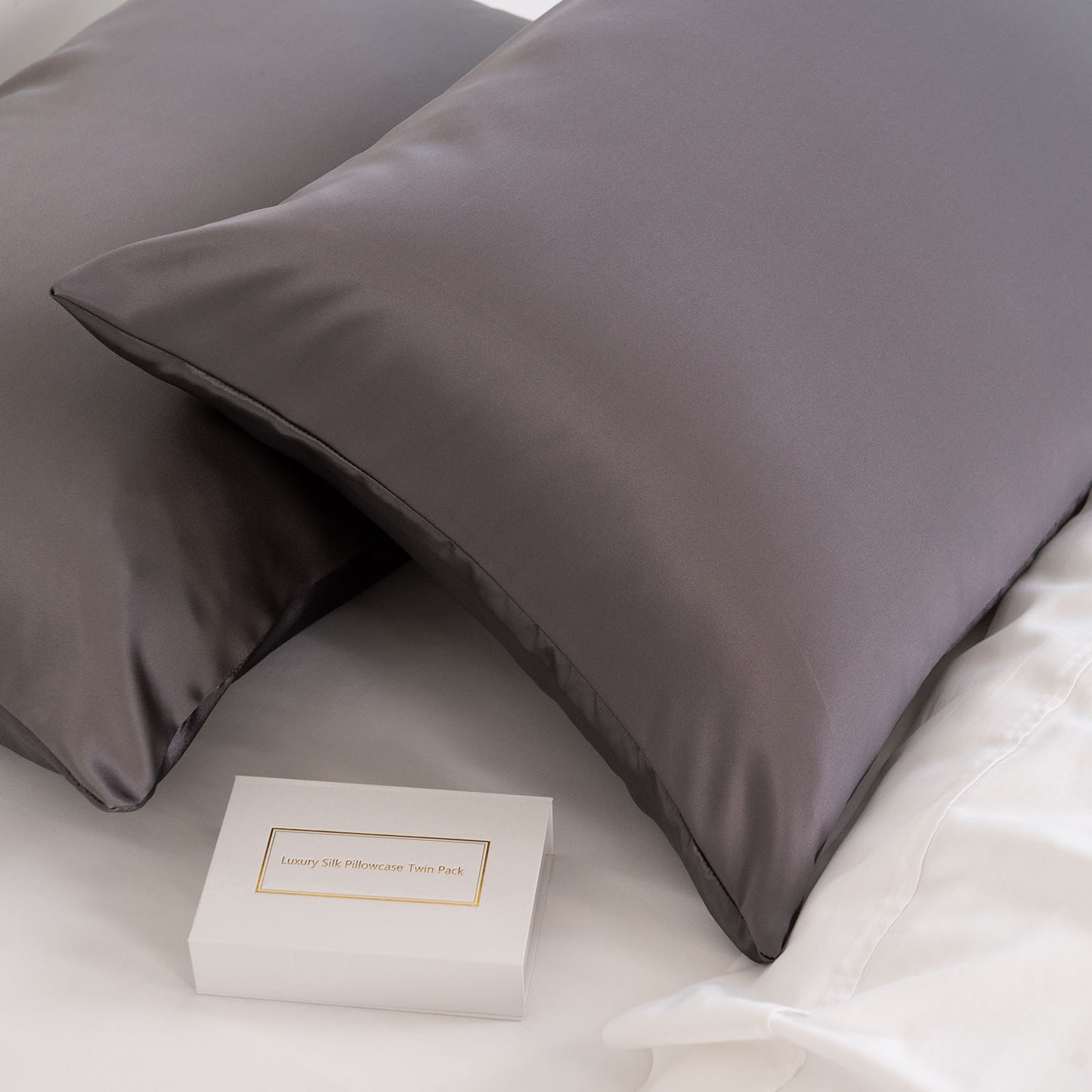 Royal Comfort Mulberry Soft Silk Hypoallergenic Pillowcase Twin Pack - Myzenhome