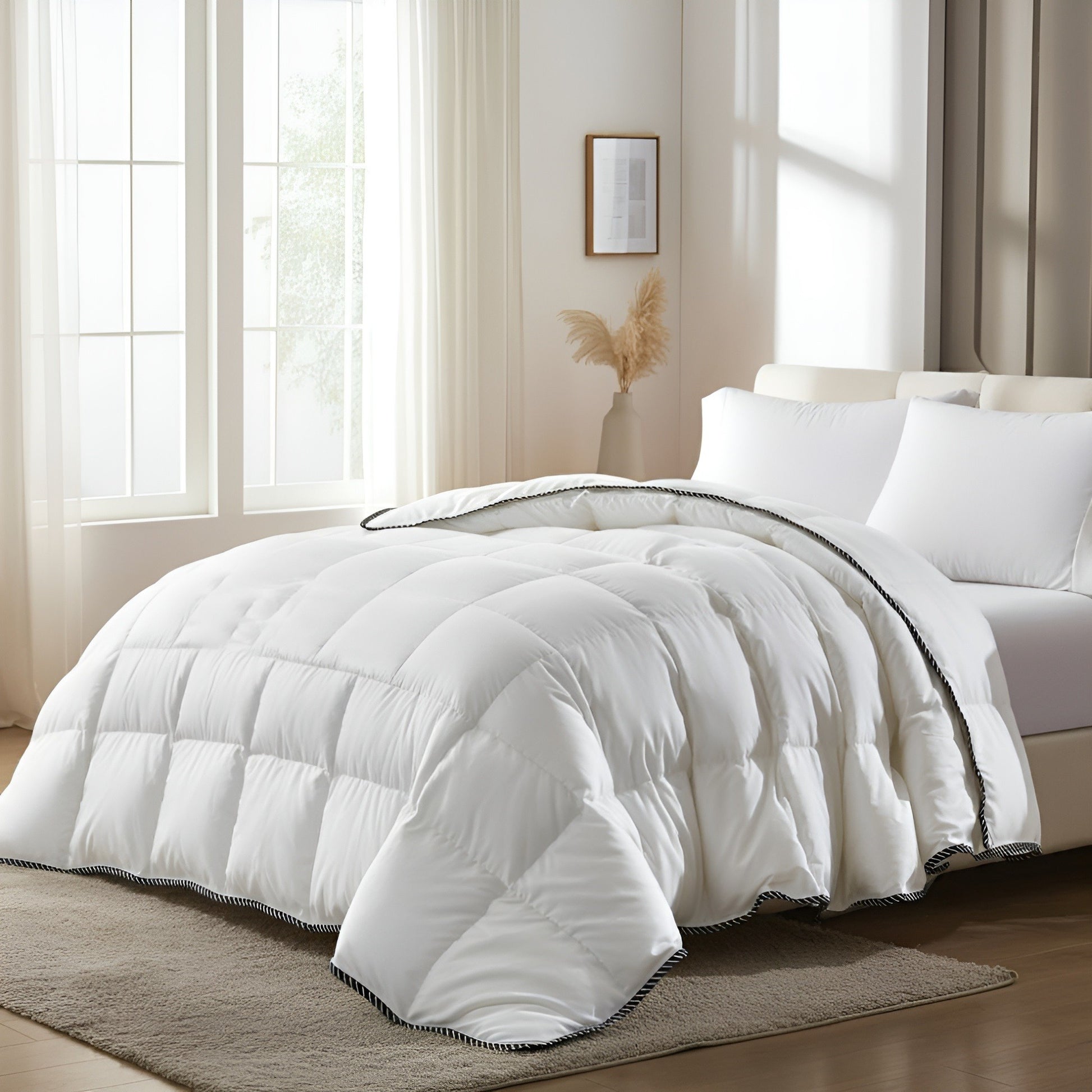 Royal Comfort 350GSM Luxury Soft Bamboo All-Seasons Quilt Duvet - Myzenhome