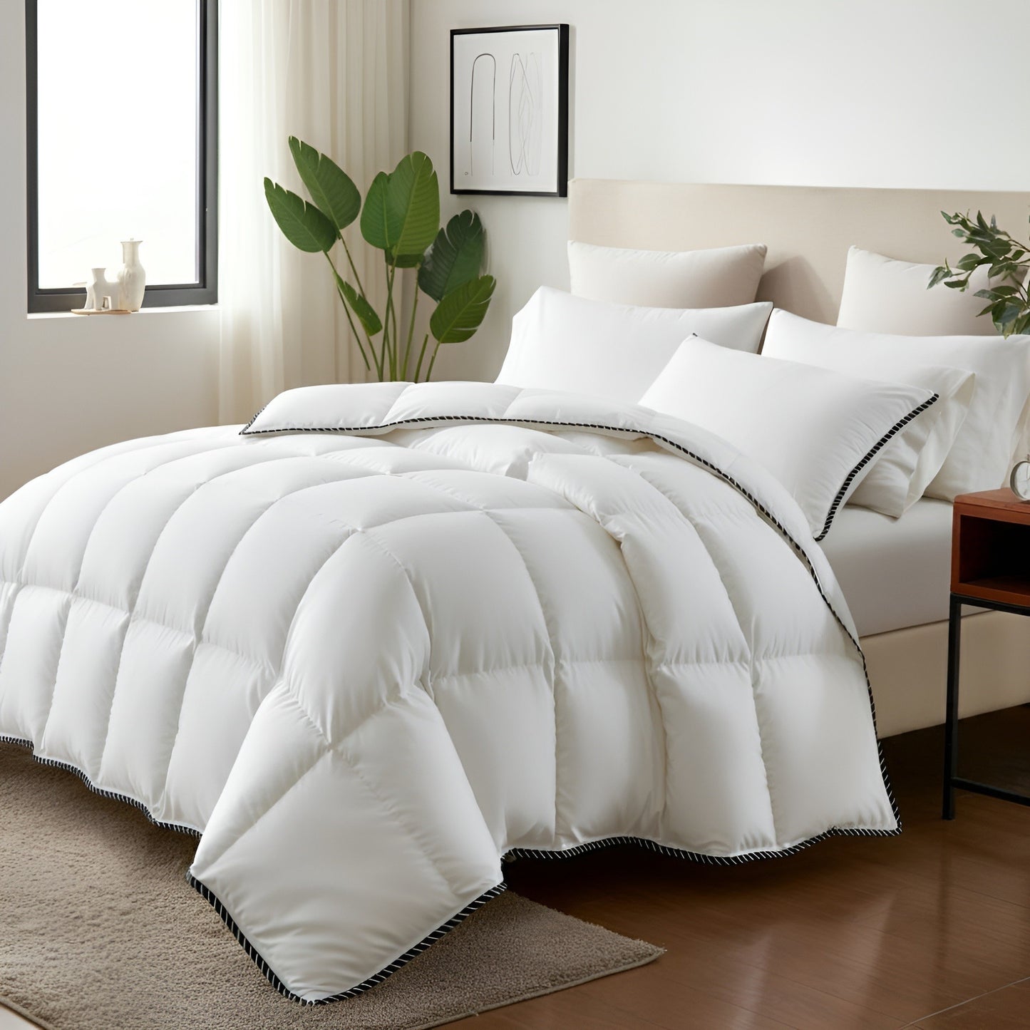 Royal Comfort 350GSM Luxury Soft Bamboo All-Seasons Quilt Duvet - Myzenhome