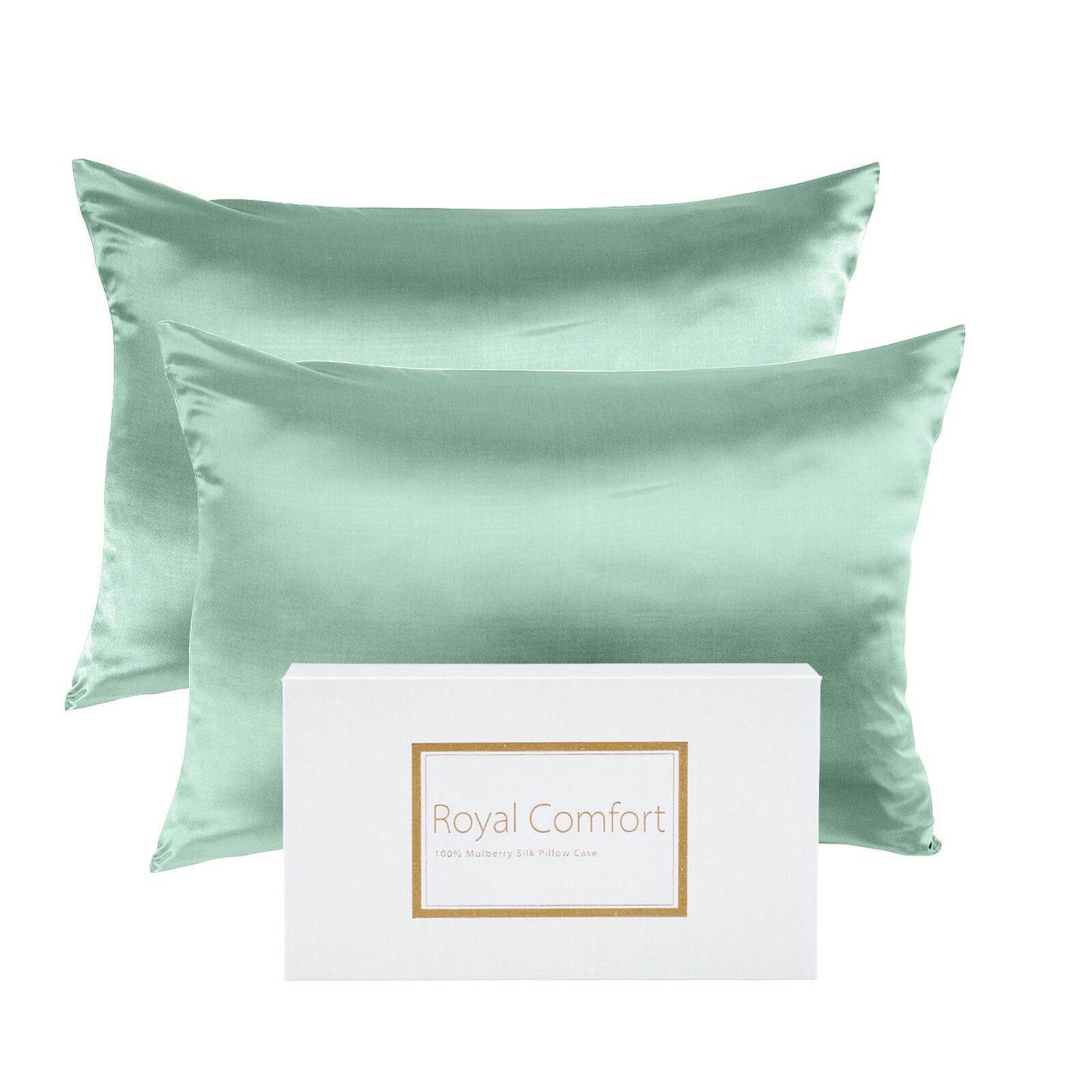 Royal Comfort Mulberry Soft Silk Hypoallergenic Pillowcase Twin Pack - Myzenhome