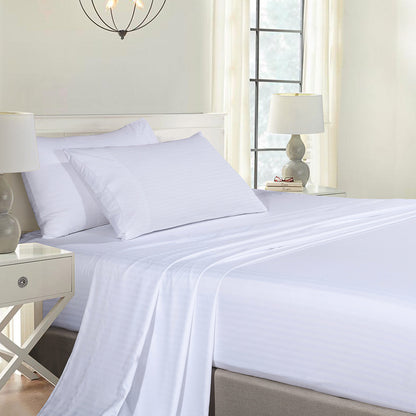 Royal Comfort Cooling Bamboo Blend Sheet Set Striped 1000 Thread Count Pure Soft - Myzenhome