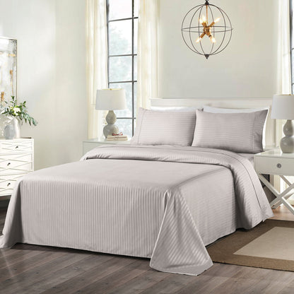 Royal Comfort Cooling Bamboo Blend Sheet Set Striped 1000 Thread Count Pure Soft - Myzenhome