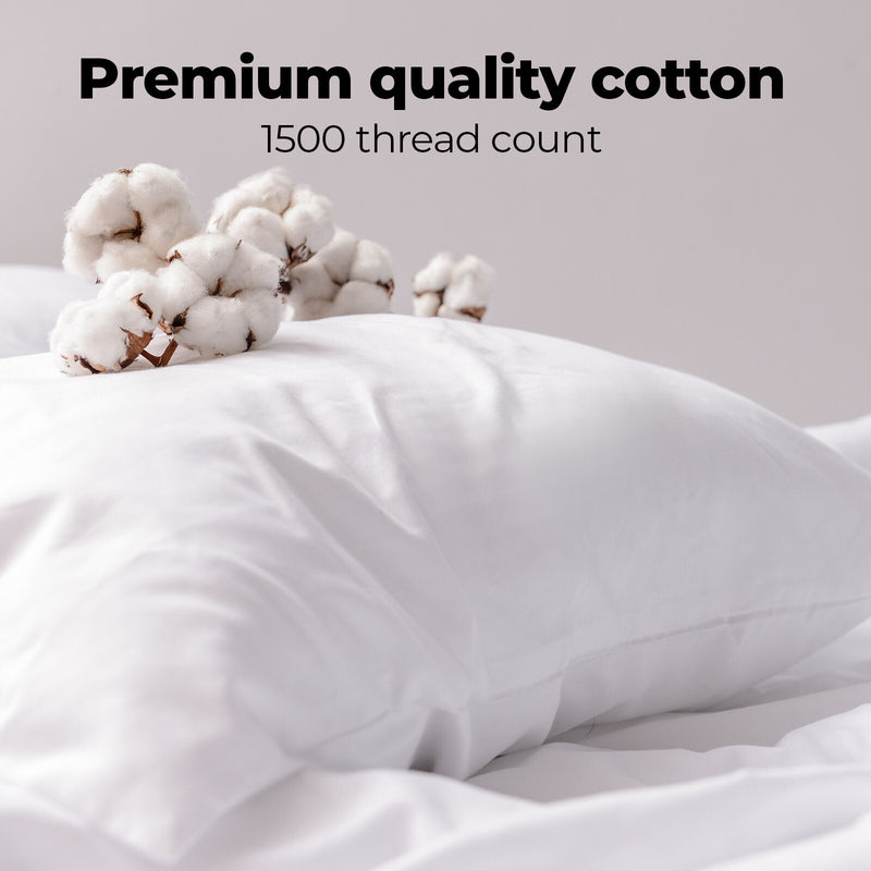 Royal Comfort 1500 Thread Count Cotton Blend Quilt Cover Set With Pillowcases