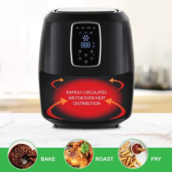 Digital Air Fryer 7L LED Display Kitchen Couture Healthy Oil Free Cooking