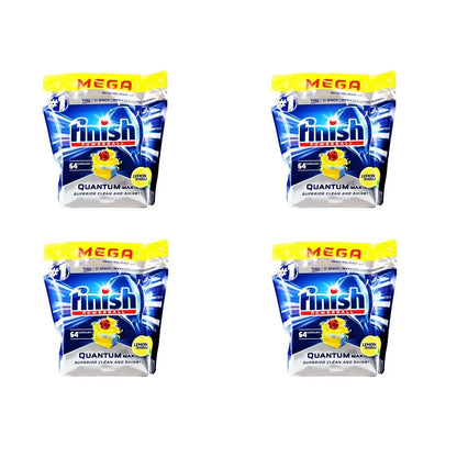 4 x 64 Packs Finish Powerball Quantum Dishwashing Tablets Lemon (256 Tablets) - Myzenhome