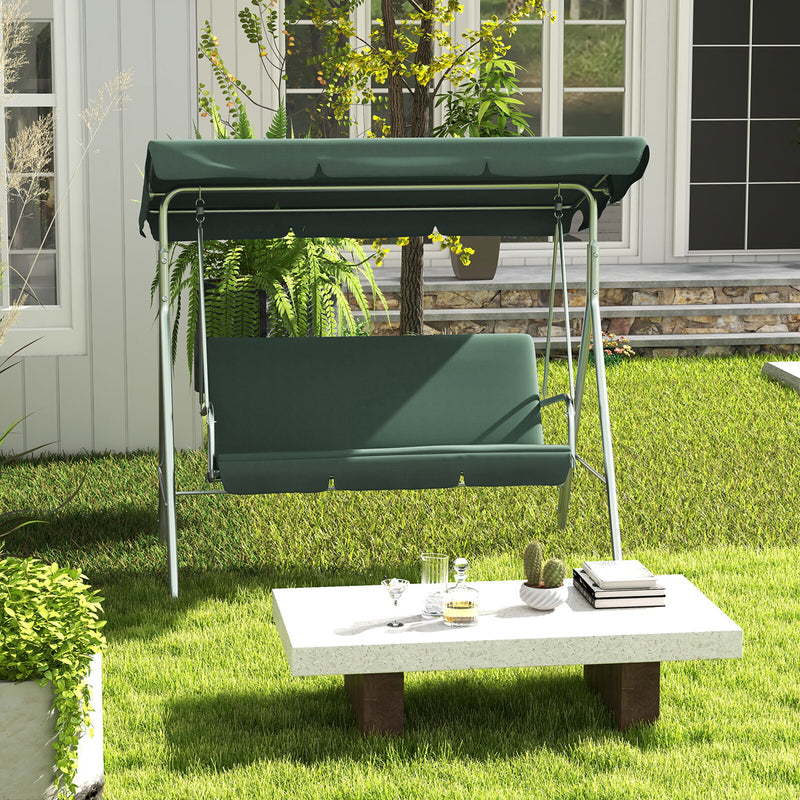 Milano Outdoor Swing Bench Seat Chair Canopy Furniture 3 Seater Garden Hammock