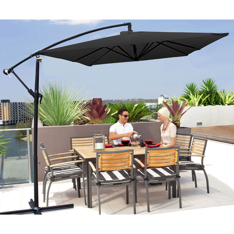 Milano 2.2M Outdoor Umbrella Cantilever Garden Deck Patio Shade Water-Resistant