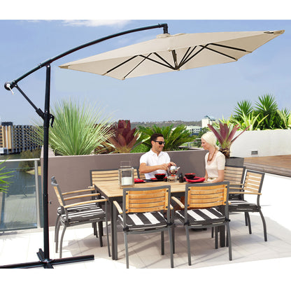 Milano 2.2M Outdoor Umbrella Cantilever Garden Deck Patio Shade Water-Resistant - Myzenhome