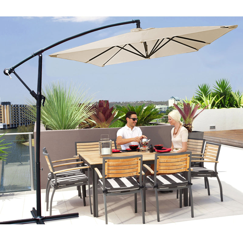 Milano 2.2M Outdoor Umbrella Cantilever Garden Deck Patio Shade Water-Resistant