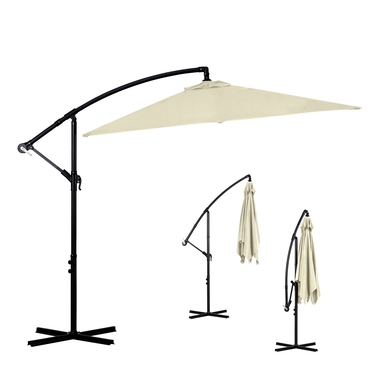 Milano 2.2M Outdoor Umbrella Cantilever Garden Deck Patio Shade Water-Resistant - Myzenhome